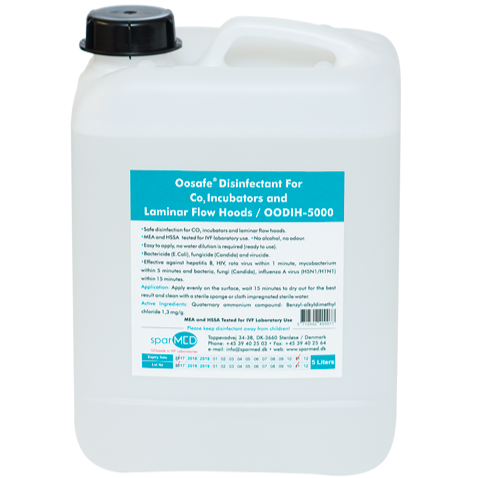 Oosafe® Disinfectant for CO2 Incubators and Laminar Flow Hoods (5 Liters Refill)
